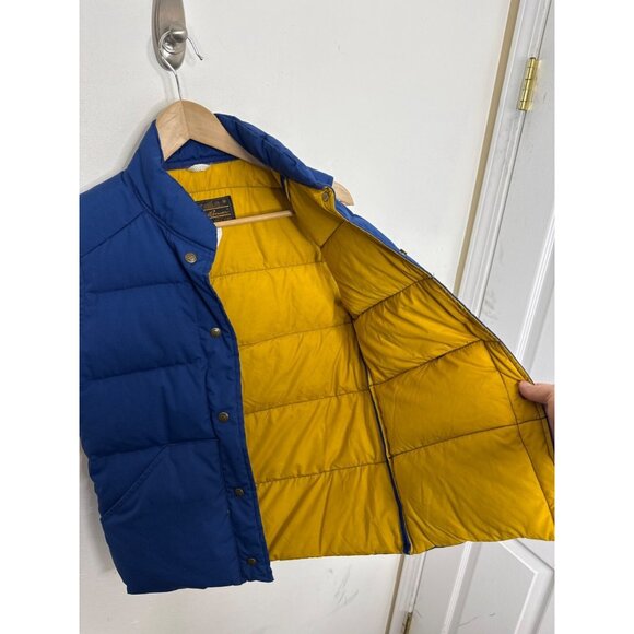 EDDIE BAUER Blue Down Puffer Vest Men’s Small 90s Vintage Lightweight - Picture 3 of 5